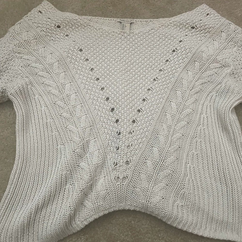 Forever 21 white oversized sweater